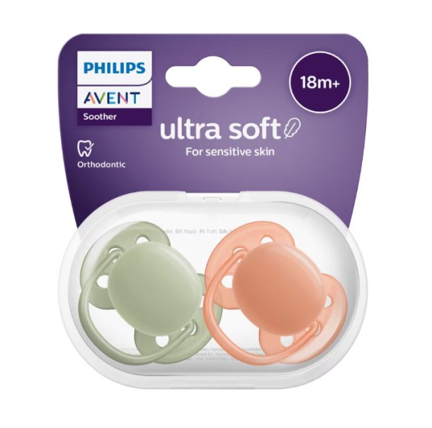 Philips Avent Fopspeen Ultra Soft 18M+ SCF093/05 2 stuks
