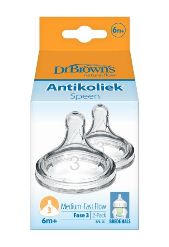 Dr. Brown's Options+ speen fase 3 brede halsfles 2 st