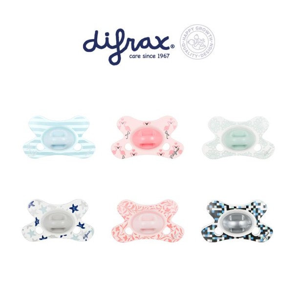 Difrax Fopspeen natural 0-6 maanden assorti 1 st