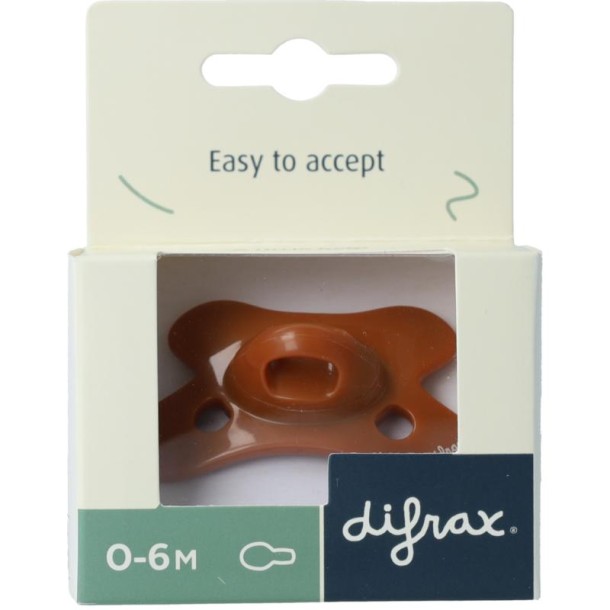Difrax Fopspeen natural 0-6 maanden assorti 1 st