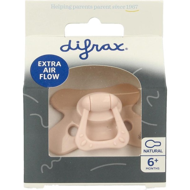 Difrax Fopspeen natural 6+ maanden assorti 1 st