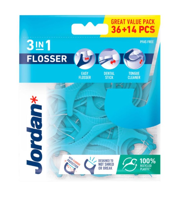 Jordan 3-in-1 Flossers 36 stuks