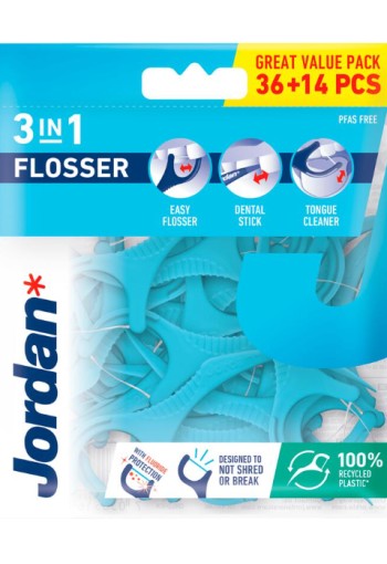 Jordan 3-in-1 Flossers 36 stuks