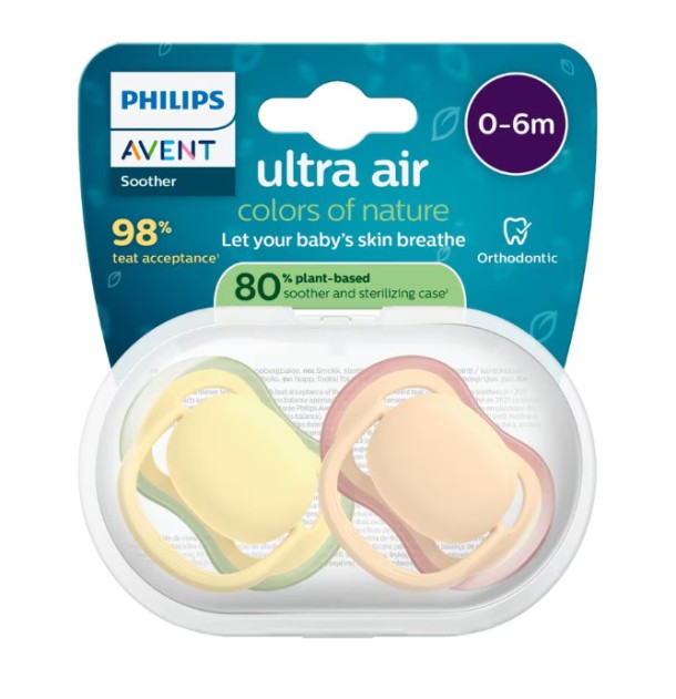 Philips Avent Fopspeen Ultra Air Day 0-6M Double Pack - SCF087/07