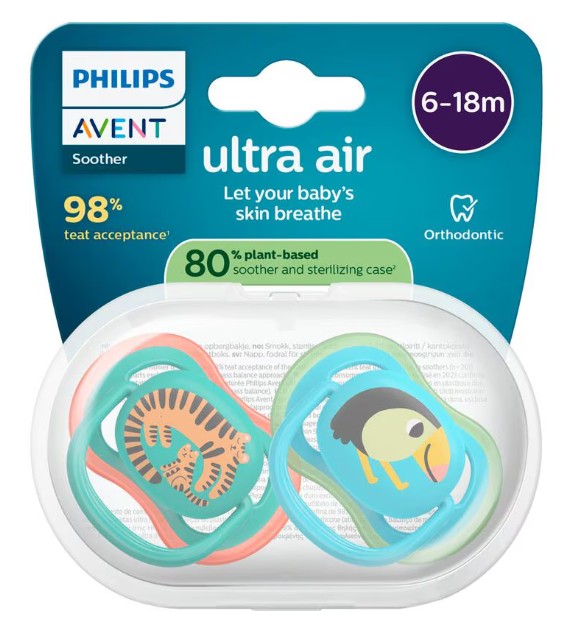 Philips Avent Fopspeen Ultra Air Day 6-18M Double Pack - SCF087/11