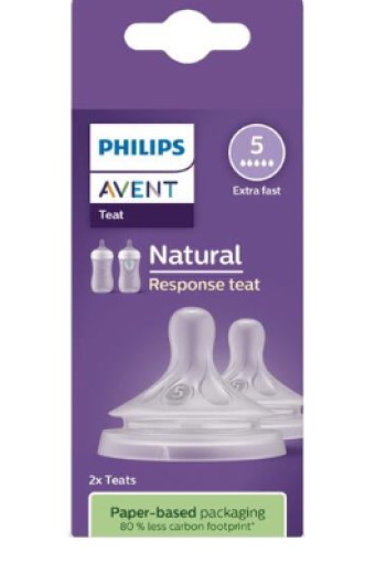 Philips Avent Flesspeen Natural SCY965/02 6,0 T5 2 stuks