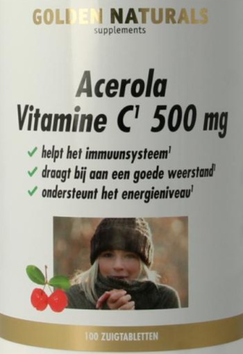 Golden Naturals Acerola vitamine C 500mg (100 zt)