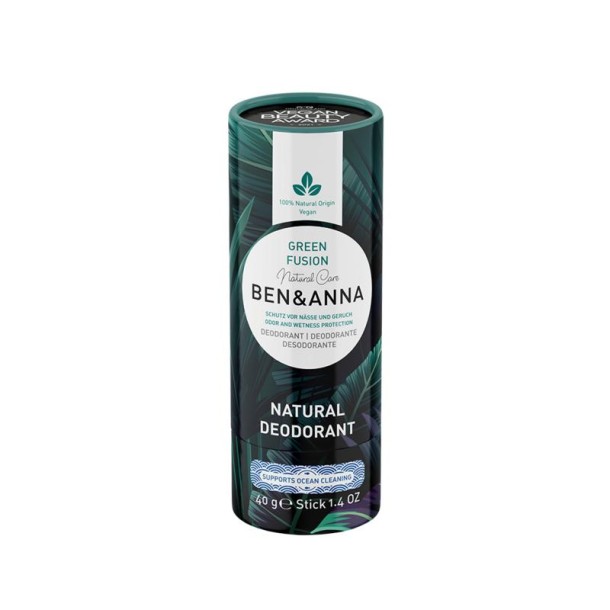Ben & Anna Deodorant green fusion papertube (40 Gram)