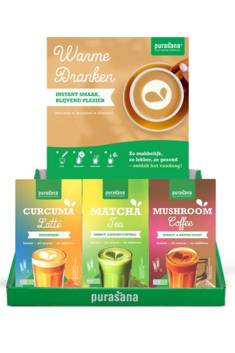 Purasana Hot drinks display gevuld bio (1 Display)
