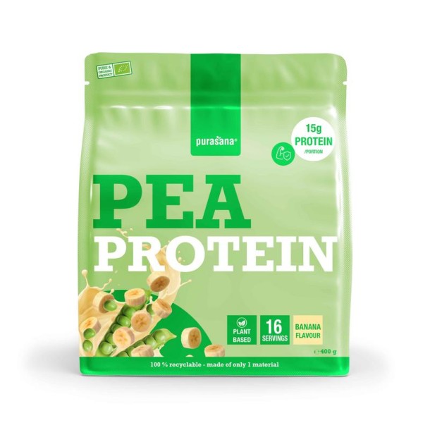 Purasana Plant protein erwt banaan bio (400 Gram)