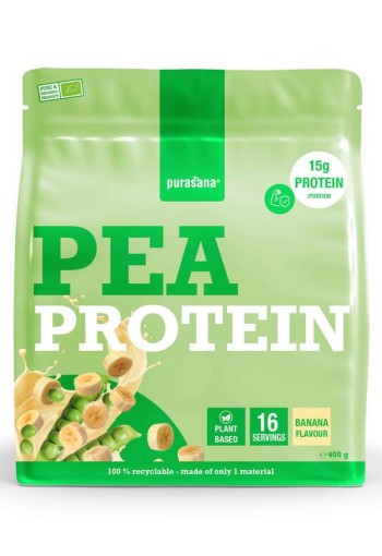 Purasana Plant protein erwt banaan bio (400 Gram)