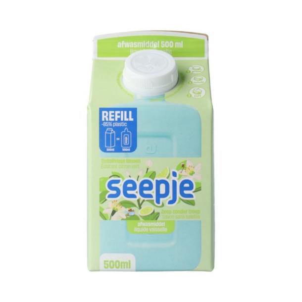 Seepje Afwasmiddel limoen refill (500 Milliliter)