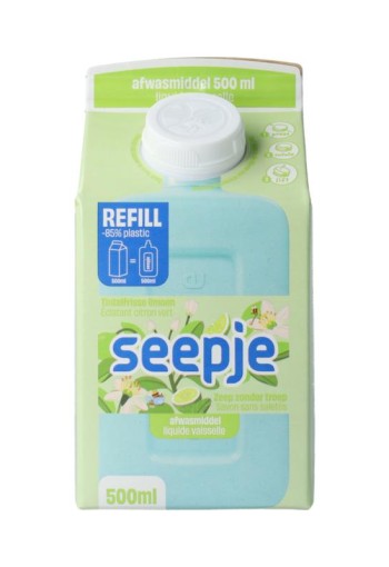 Seepje Afwasmiddel limoen refill (500 Milliliter)