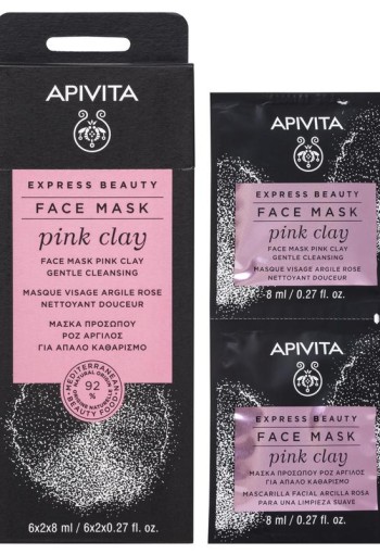 APIVITA Express face mask pink clay 2x 8ml (16 Milliliter)