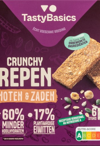 TastyBasics Crunchy Low carb repen noten & zaden (138 Gram)