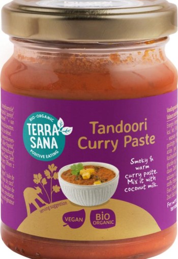 TerraSana Indiase tandoori currypasta bio (130 Gram)