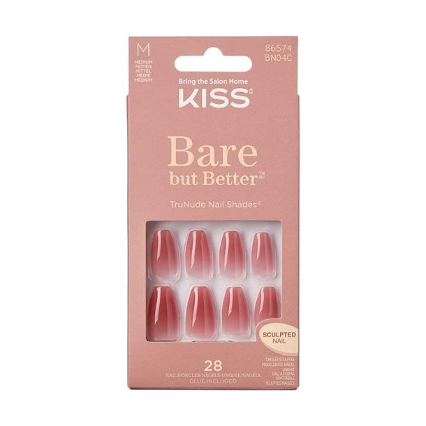 Kiss Bare but better nails nude (1 Set)