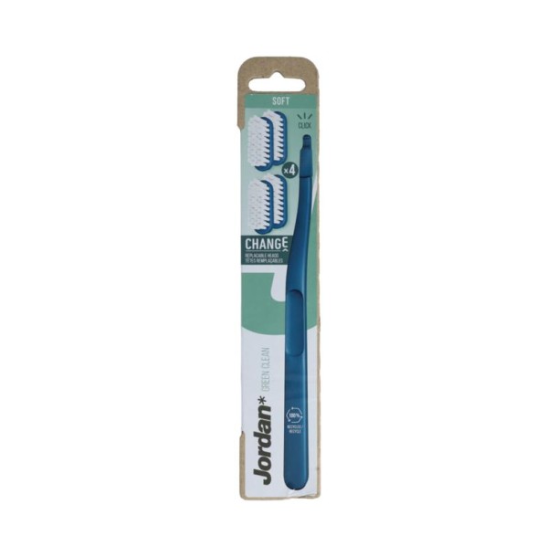 Jordan Tandenborstel Green Clean Change Soft 4-pack 4 Stuks