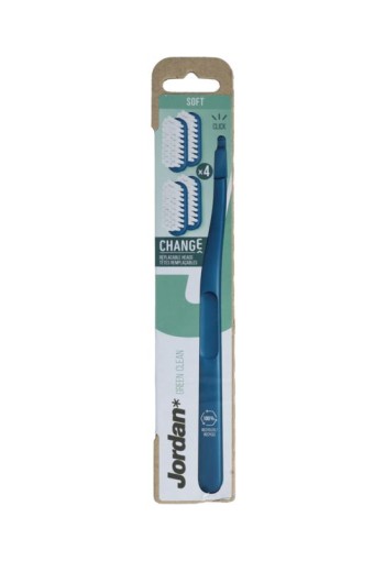Jordan Tandenborstel Green Clean Change Soft 4-pack 4 Stuks