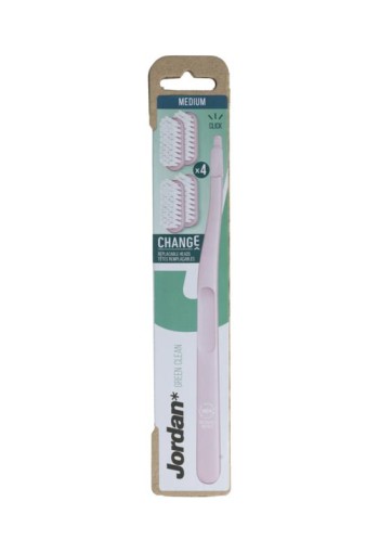 Jordan Tandenborstel Green Clean Change Medium 4-pack 4 Stuks