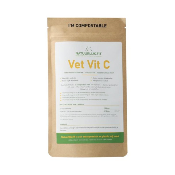 Natuurlijk.fit Vet Vit C  Vitamine C Ascorbylpalmitaat (60 Capsules)