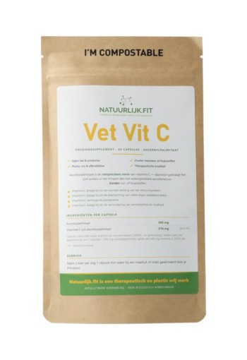 Natuurlijk.fit Vet Vit C Vitamine C Ascorbylpalmitaat (60 Capsules)