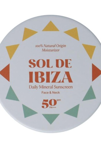 Sol De Ibiza Zonnebrandcrème voor gezicht & nek SPF50 (35 Gram)