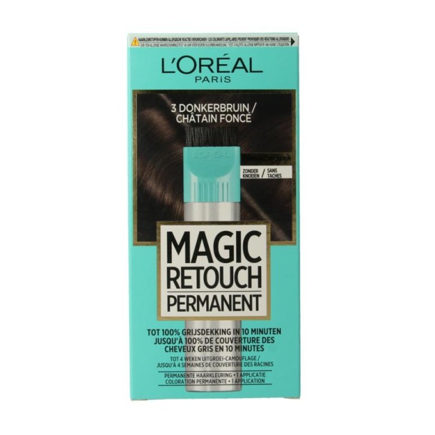 Magic Retouch Permanente haarkleuring nr 3 donkerbruin 1 Stuks