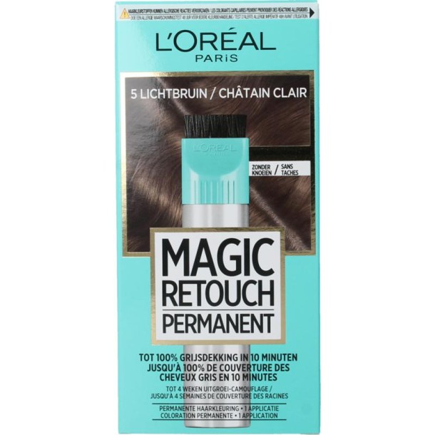 Magic Retouch Permanente haarkleuring nr 5 lichtbruin 1 st