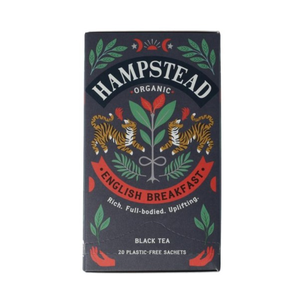 Hampstead Thee English breakfast bio (20 Zakjes)