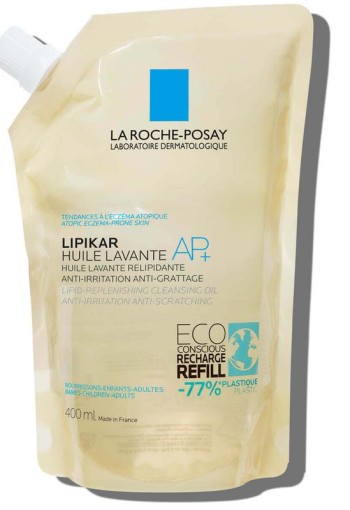La Roche-Posay Lipikar reinigingsolie AP+ navulling (400 Milliliter)
