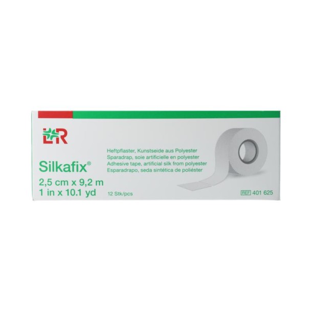 Silkafix Hechtpleister 9.2m x 2.5cm latexvrij (12 Stuks)