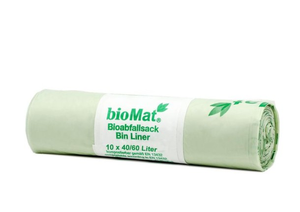 Biomat Wastebag compostable 40/60 liter (10 Stuks)