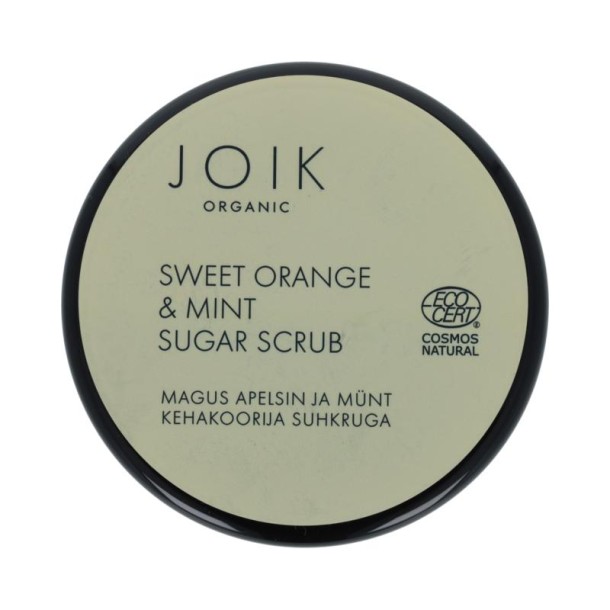 Joik Organics Sweet orange & mint sugar scrub vegan (210 Gram)