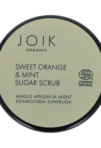 Joik Organics Sweet orange & mint sugar scrub vegan (210 Gram)