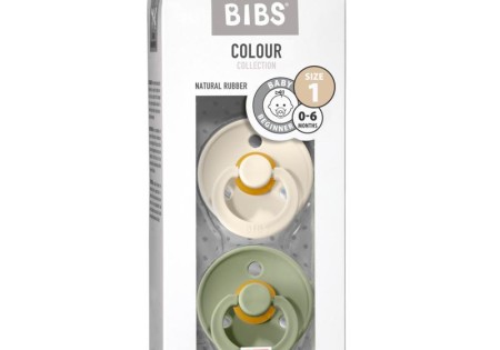 Bibs Fopspeen maat 1 ivory/sage 2 pack (2 Stuks)