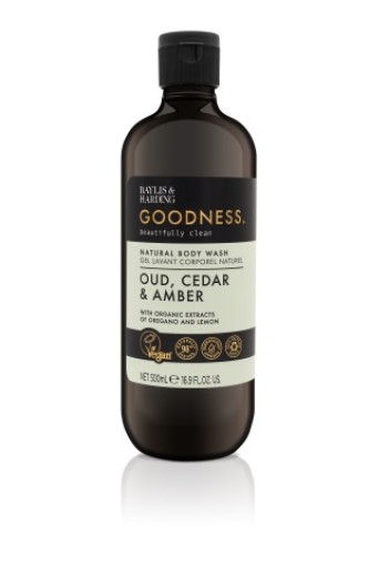 Baylis & Harding Body wash oud, cedar & amber (500 Milliliter)