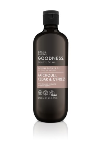 Baylis & Harding Goodness men showergel patchouli, cedar & cypress (500 Milliliter)
