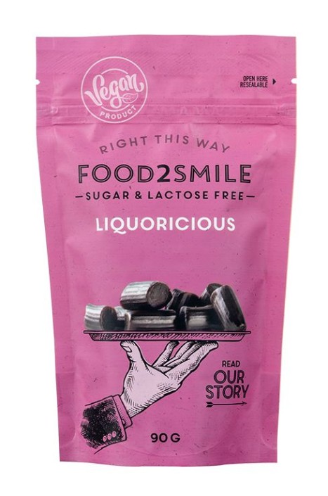 Food2Smile Liquoricious suikervrij lactosevrij (90 Gram)