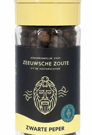 Zeeuwsche Zoute keramische zwarte pepermolen (55 Gram)