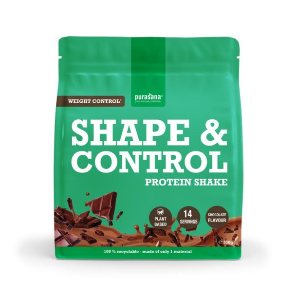 Purasana Shape & control plant protein chocolade (350 Gram)