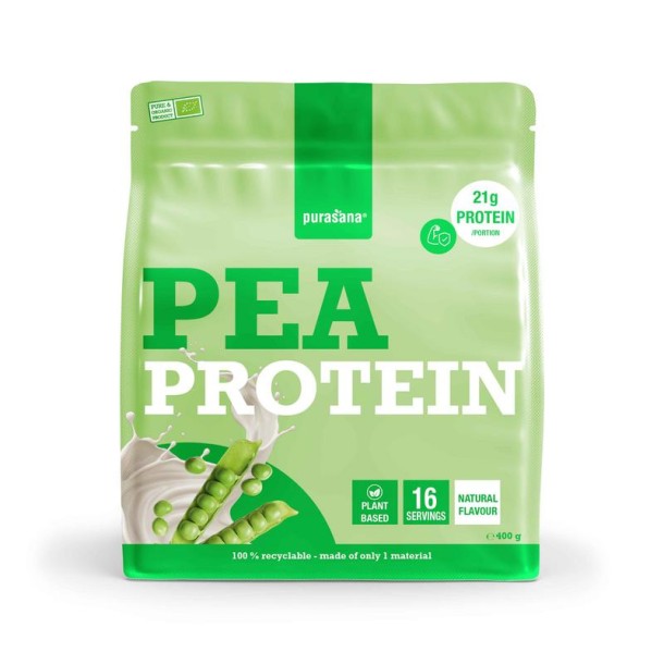 Purasana Plant protein erwt natuur bio (400 Gram)