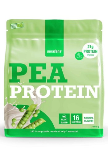 Purasana Plant protein erwt natuur bio (400 Gram)