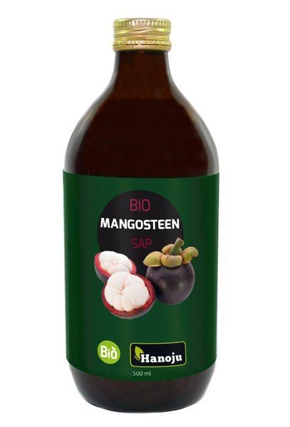Hanoju Bio Mangosteensap troebel (500 Milliliter)