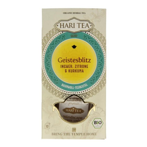 Hari Tea Ginger lemon & tumeric mindscape ginger bio (10 Stuks)