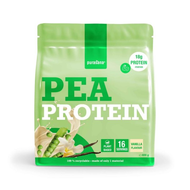 Purasana Plant protein erwt vanille (400 Gram)