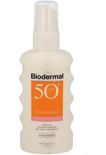 Biodermal Zonnespray SPF50+ gevoelige huid 175 ml