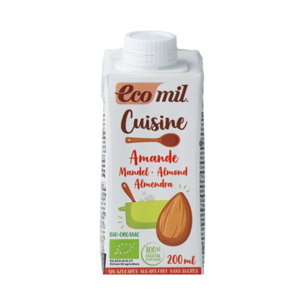 Ecomil Almondcuisine sugar free bio (200 Milliliter)