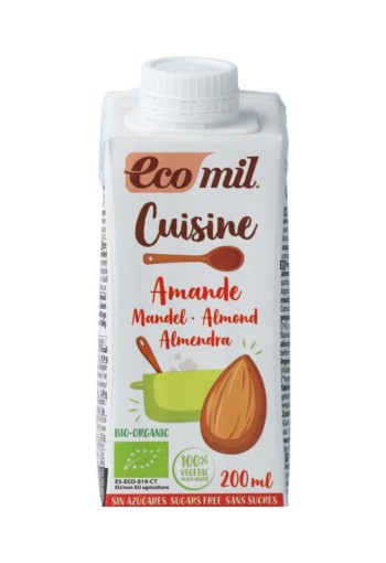 Ecomil Almondcuisine sugar free bio (200 Milliliter)
