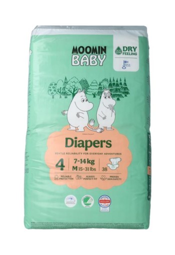 Moomin Baby luiers maat 4 7-14kg (38 Stuks)